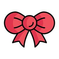 A beautiful icon of ribbon bow in modern trendy style vector