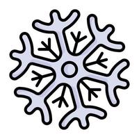 icono editable de copos de nieve, diseño vectorial de patrón de nieve vector