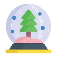 un diseño de vector de globo de nieve en estilo moderno