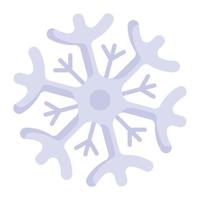 icono editable de copos de nieve, diseño vectorial de patrón de nieve vector