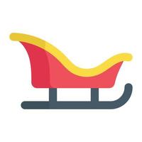 A beautiful icon design of santa sleigh in modern style vector