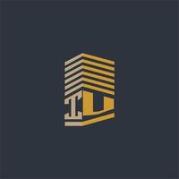 IV initial monogram real estate logo ideas vector