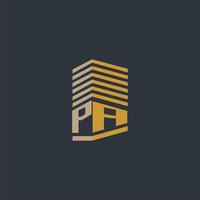 PA initial monogram real estate logo ideas vector