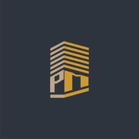 PM initial monogram real estate logo ideas vector