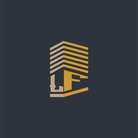 LF initial monogram real estate logo ideas vector