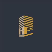 RF initial monogram real estate logo ideas vector