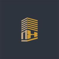 mx monograma inicial ideas de logotipo de bienes raíces vector