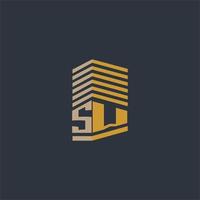 SW initial monogram real estate logo ideas vector