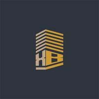 XB initial monogram real estate logo ideas vector