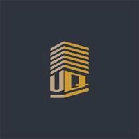 vq inicial monograma ideas de logotipo de bienes raíces vector