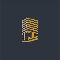 TI initial monogram real estate logo ideas vector