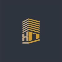 xm monograma inicial ideas de logotipo de bienes raíces vector
