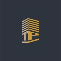 TP initial monogram real estate logo ideas vector