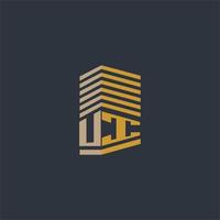 UI initial monogram real estate logo ideas vector