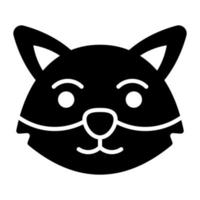 icono de vector de mascota zorro en estilo moderno