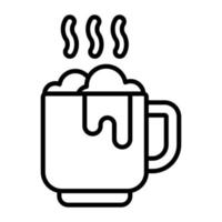 For a refreshment a hot coffee cup style in trendy icon vector