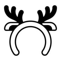 Reindeer headband vector icon in trendy style