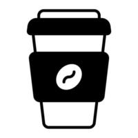 un hermoso icono de vector de vaso de café para llevar