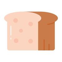 Bread vector icon on white background