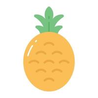 Pineapple vector icon, nutritious food