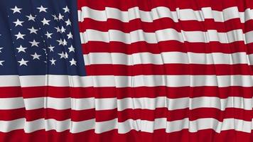 United State of America Flag Background Waving in Wind, 3D Rending, Independence Day, National Day