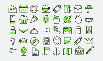 morning routine icon set illustration vector graphic
