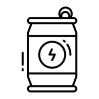 Energy drink vector icon in trendy style, carbonated drink