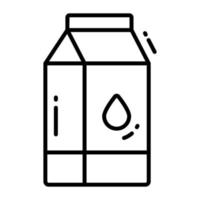 paquete de leche desechable, diseño vectorial de paquete de leche vector