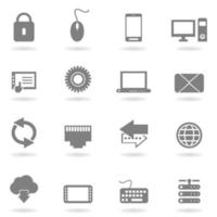 conjunto de iconos de la computadora para el diseño. una ilustración vectorial vector