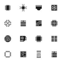 Set of icons the computer for design. A vector illustration