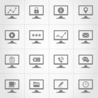 Set of icons the computer for design. A vector illustration