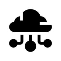 icono de computación en la nube para su sitio web, móvil, presentación y diseño de logotipo. vector