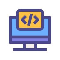 monitor icon for your website, mobile, presentation, and logo design. vector