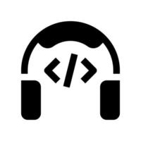 icono de auriculares para su sitio web, móvil, presentación y diseño de logotipo. vector