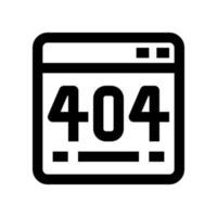 Icono de error 404 para su sitio web, móvil, presentación y diseño de logotipo. vector