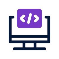 monitor icon for your website, mobile, presentation, and logo design. vector