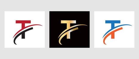 Monogram T Letter Logotype Symbol vector