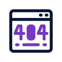 Icono de error 404 para su sitio web, móvil, presentación y diseño de logotipo. vector