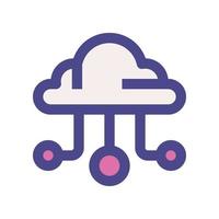 icono de computación en la nube para su sitio web, móvil, presentación y diseño de logotipo. vector