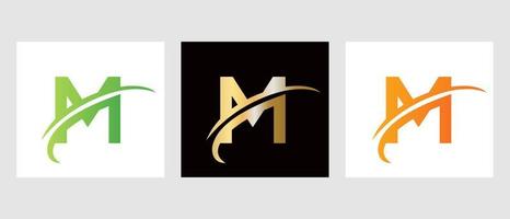 Monogram M Letter Logotype Symbol vector