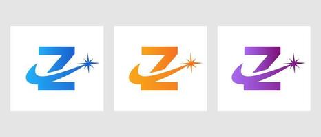 Letter Z Spark Logo Design Vector Template