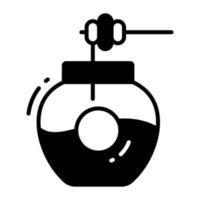 A beautiful honey jar icon on white background vector