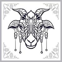 goat head mandala arts isolated on white background vector