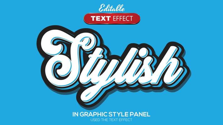 3D editable text effect stylish theme