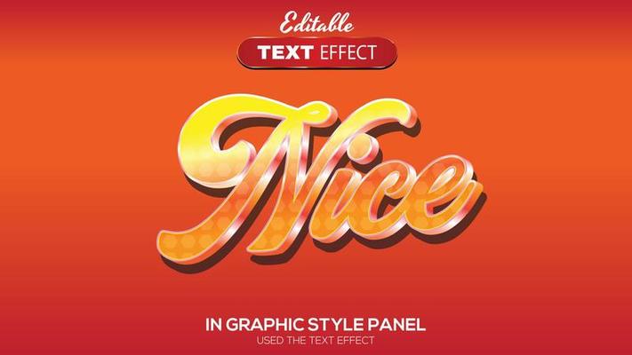 3D editable text effect nice theme