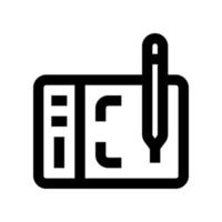 icono de tableta digitalizadora para su sitio web, móvil, presentación y diseño de logotipo. vector