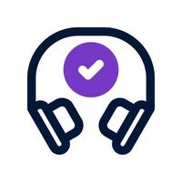 icono de auriculares para su sitio web, móvil, presentación y diseño de logotipo. vector