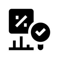 percent research icon for your website, mobile, presentation, and logo design. vector