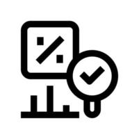 percent research icon for your website, mobile, presentation, and logo design. vector