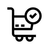 icono de carrito de compras para su sitio web, móvil, presentación y diseño de logotipo. vector